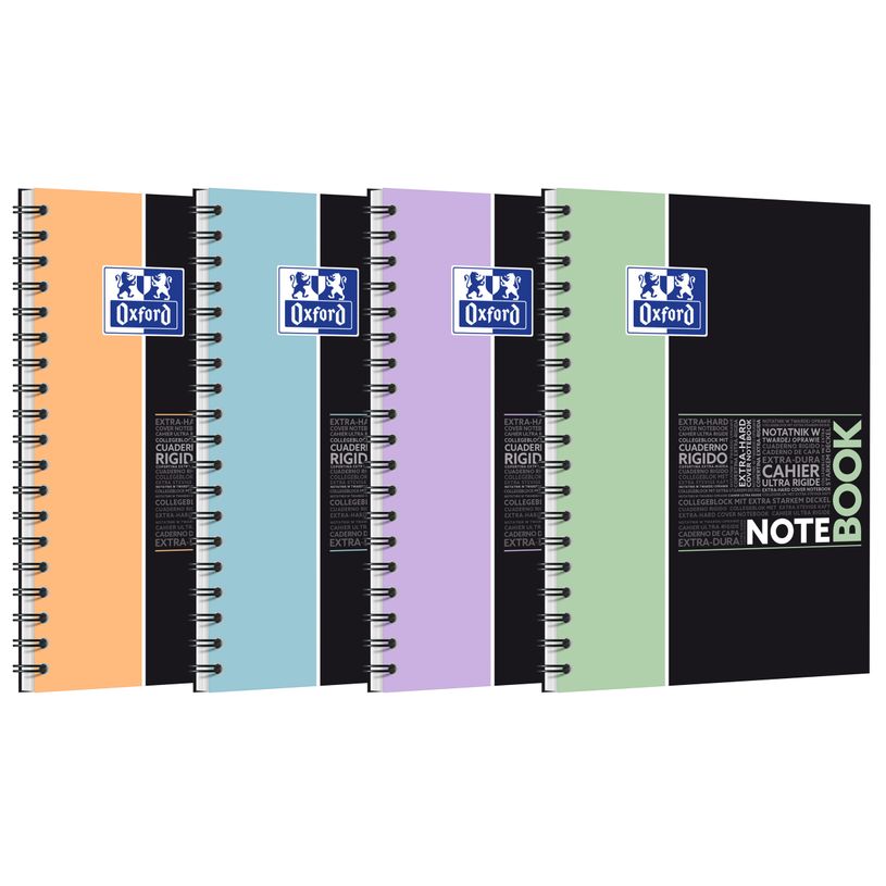 3020120222493-Oxford etudiants - Cahier Notebook 185x250 - 160 pages - Grands carreaux (seyes) - Double spirale - Disponible dans différente--0