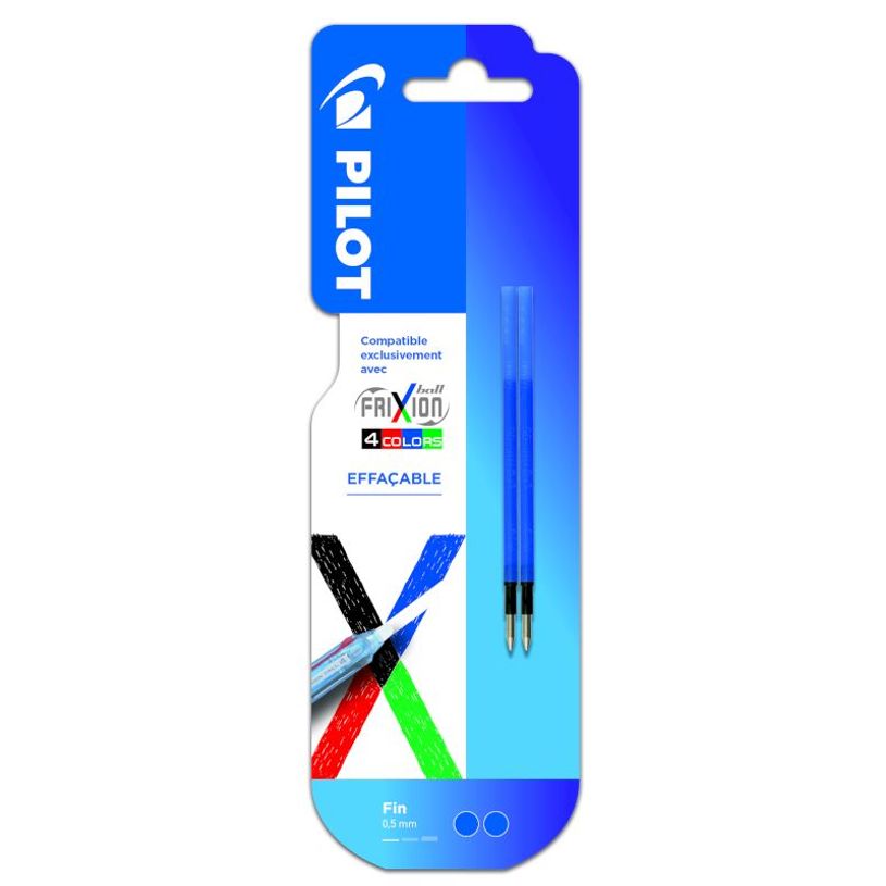 3131910447535-2 Recharges Frixion Ball - 4 couleurs - pointe fine - bleu-P_405231057_1-0