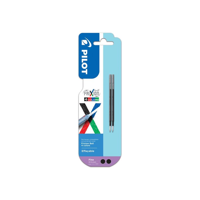 3131910447511-2 Recharges Frixion Ball - 4 couleurs - pointe fine - noir-P_405231058_2-1