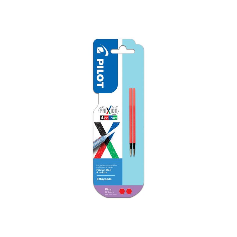 3131910447566-2 Recharges Frixion Ball - 4 couleurs - pointe fine - rouge-P_405231059_2-1