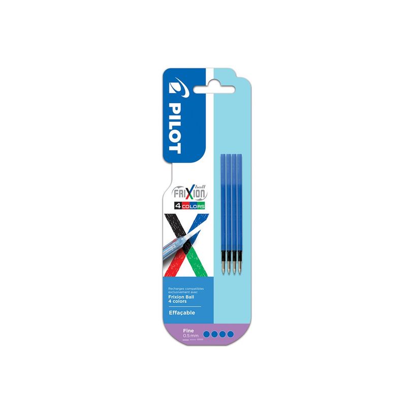 3131910447580-4 Recharges Frixion Ball - 4 couleurs - pointe fine - bleu-P_405231061_2-1