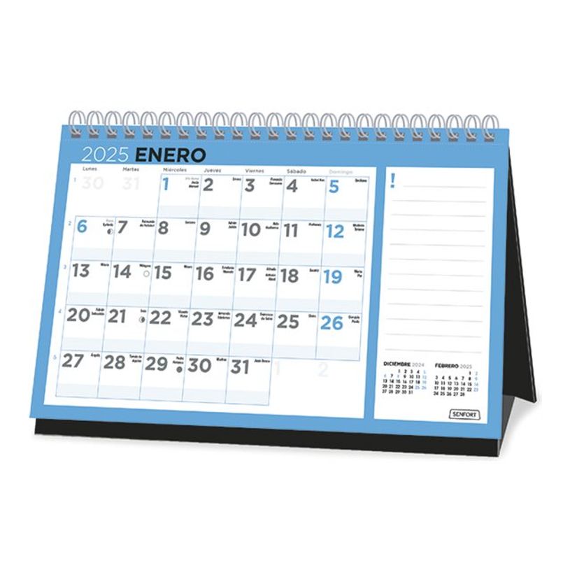 8412885239499-Senfort - Calendrier - de bureau - 2025 - basic - mois à afficher - 220 x 155 mm - daté-P_405231619_1-0