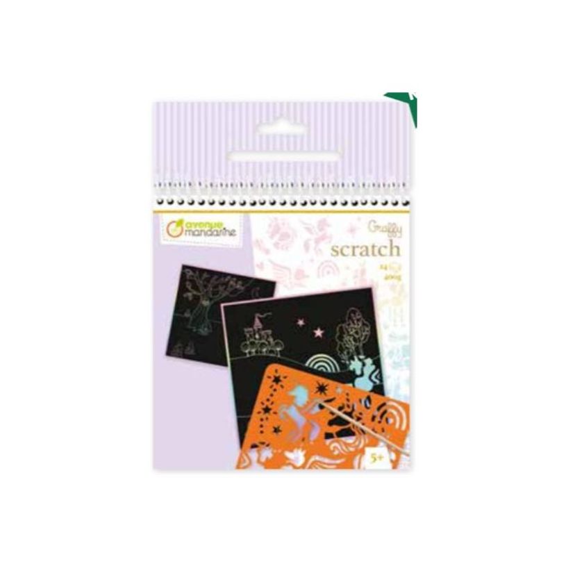 3609510521615-Avenue Mandarine Graffy Scratch - Jeu de cartes à gratter et de pochoirs - 3 pièces - li-P_405231755_3-0