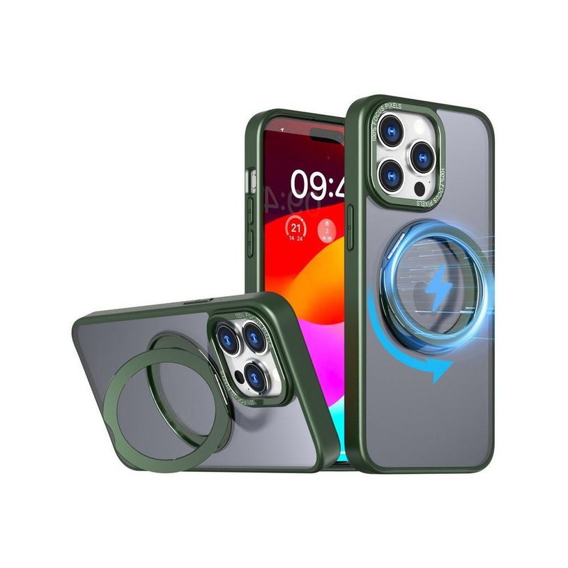 3701263526463-JAYM - Coque de protection pour téléphone portable - with rotating stand ring - compatibilité avec MagSafe - polyuréthann-P_405231765_1-0