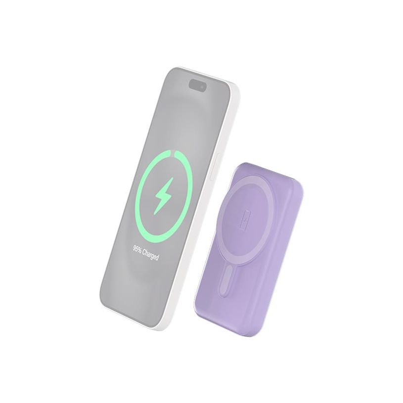 3571211524793-BIGBEN Connected - Banque d'alimentation - magnetic MagSafe wireless, Qi - 5000 mAh - 10 Watt - 2 connecteurs de sorti-P_405231862_4-5