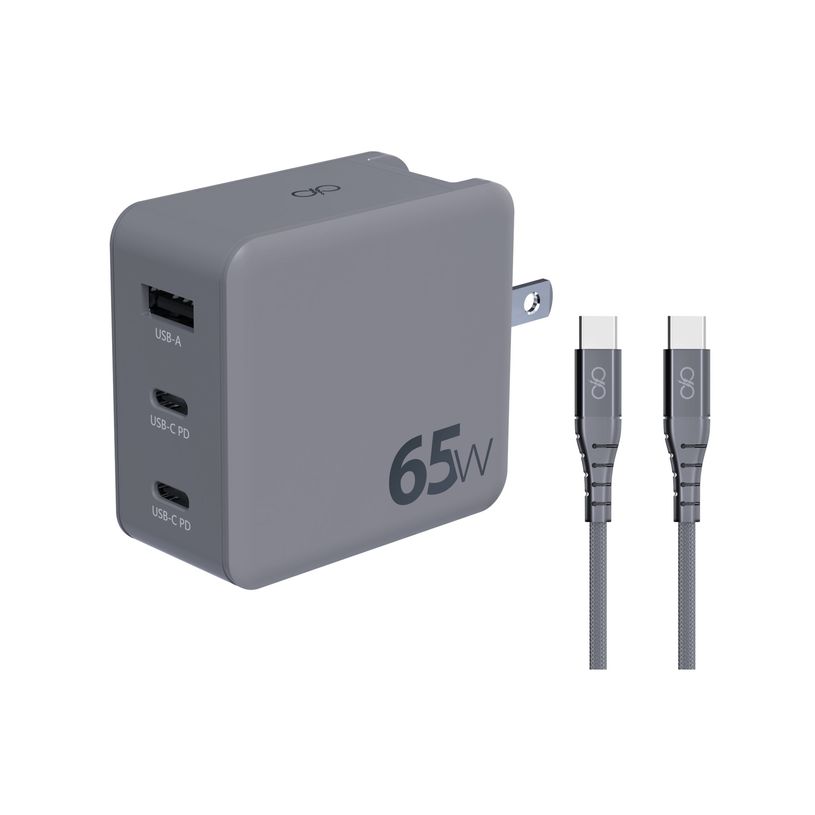 3571211526728-Force Power - Adaptateur secteur - technologie GaN - 65 Watt - PD - 3 connecteurs de sorti-P_405231863_1-4