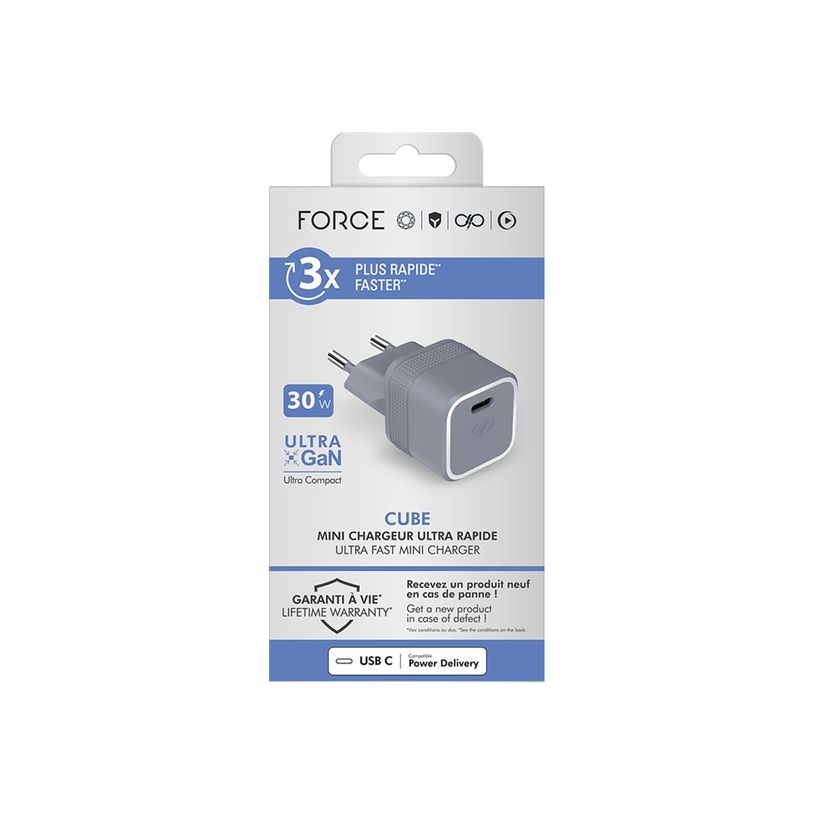 3571211525370-Force Power - Adaptateur alimentation - CA / USB-C - UltraGaN, garantie à vie - 30 Watt --P_405231867_1-2