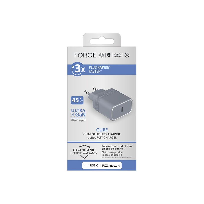 3571211525288-Force Power - Adaptateur secteur - technologie GaN - 45 Wh - PD (24 pin USB-C) - gris-P_405231869_1-2