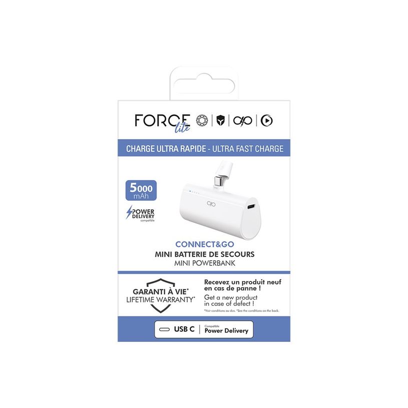 3571211530770-Force Power Lite - Banque d'alimentation - connecteur USB-C intégré - 20 Watt - 5 A (24 -P_405231872_1-3