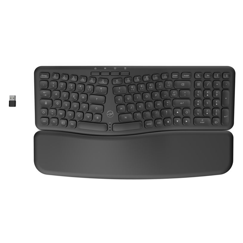 3700527313153-Mobility Lab - Clavier sans fil ERGONOMIQUE - Azerty - noir--0