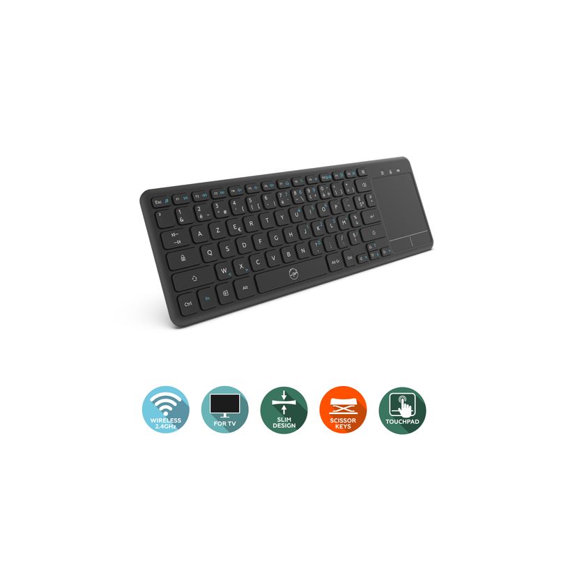 3700527306643-Mobility Lab - Clavier sans fil pour Smart TV - Azerty - noir--3
