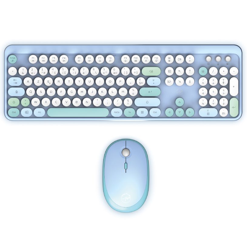 3700527313887-Mobility Lab - Clavier + souris sans fil PURE - bleu--0