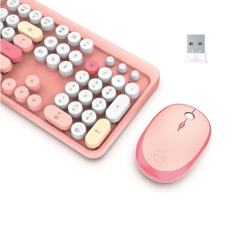 3700527313894-Mobility Lab - Clavier + souris sans fil PURE - rose--1
