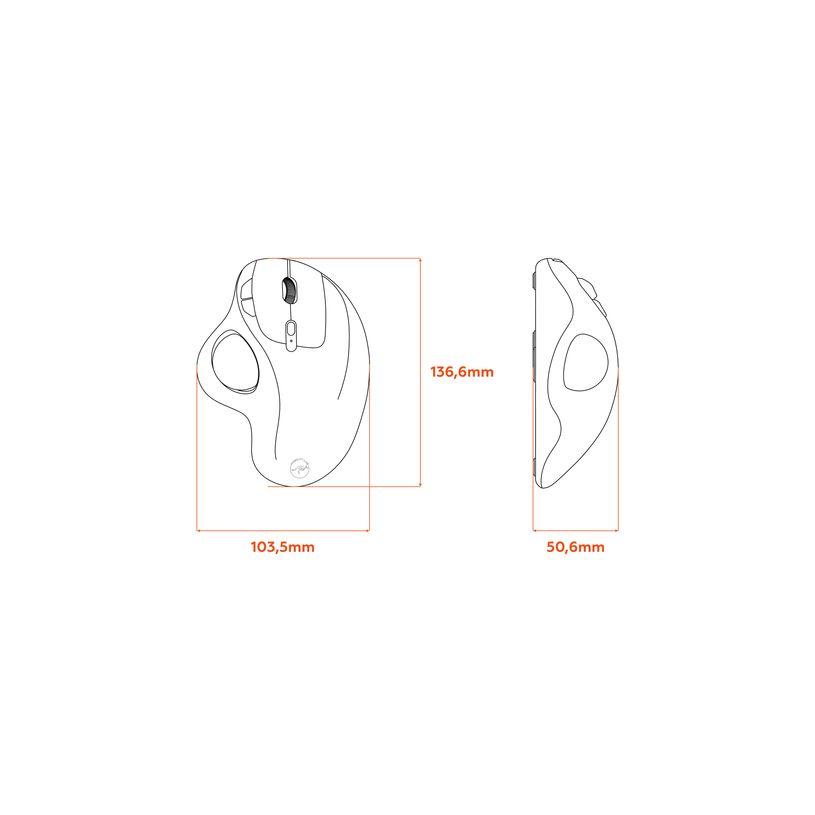 3700527313276-Mobility Lab - Souris sans fil ergonomique PREMIUM trackball - droitier - noir--4