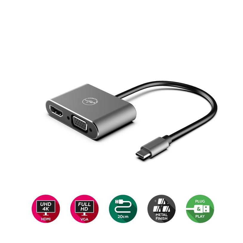 3700527312859-Mobility Lab - Adaptateur USB-C vers HDMI/VGA - gris--2