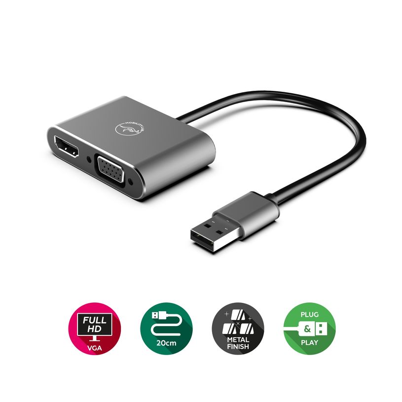 3700527312842-Mobility Lab - Adaptateur USB vers HDMI/VGA - gris--1