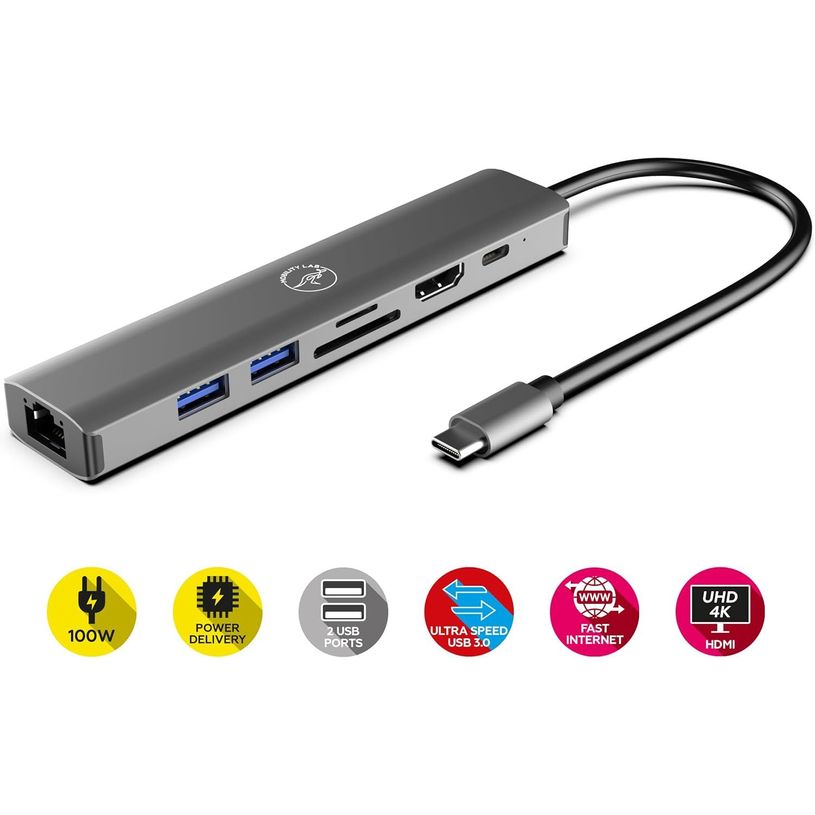 3700527313016-Mobility Lab - Hub USB-C 7-en-1 - 100W - gris sideral--2