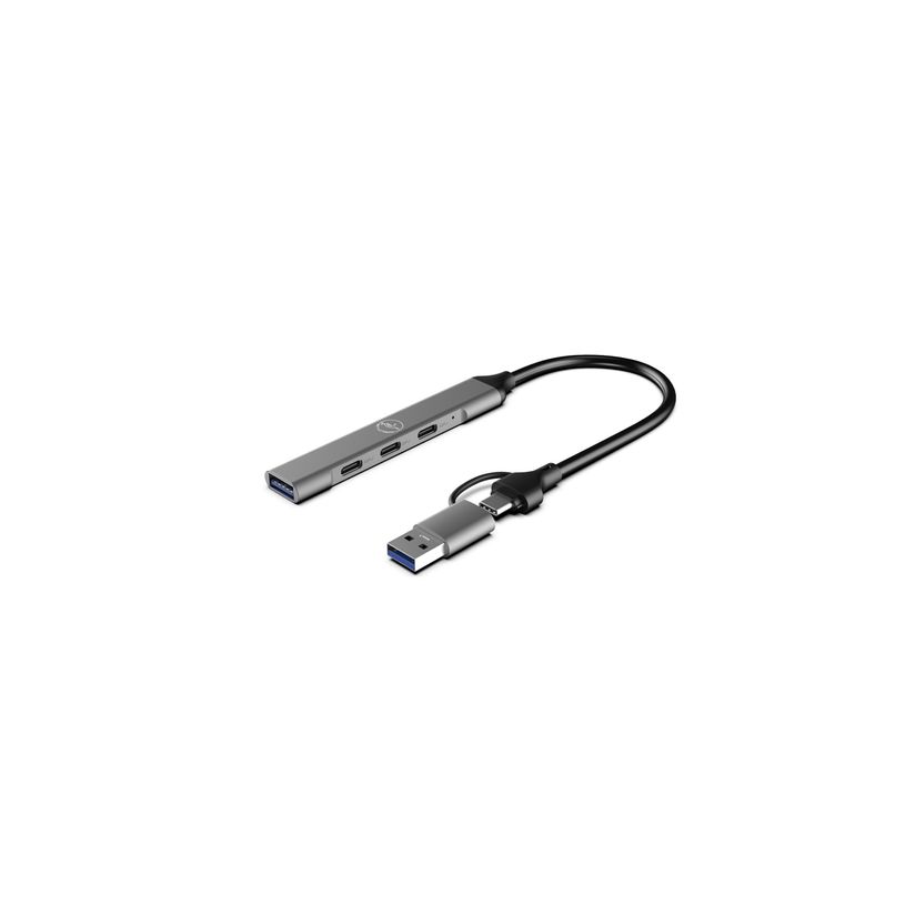 3700527312811-Mobility Lab - Hub 3 ports USB-C + 1 port USB A - gris sidéral--2