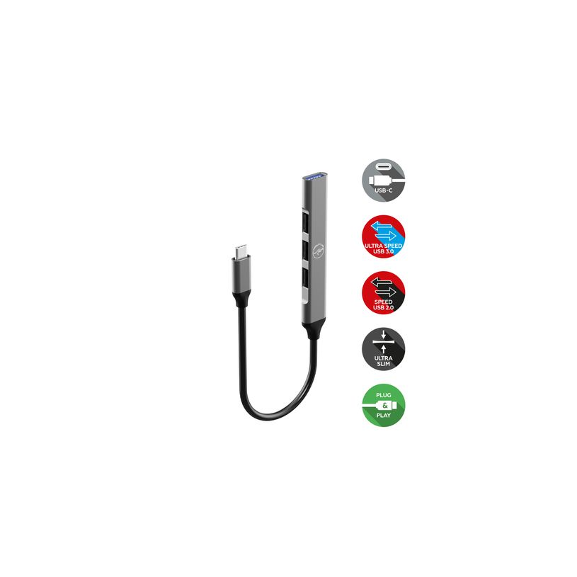 3700527312866-Mobility Lab - Hub USB-C 4 ports - gris sidéral--1