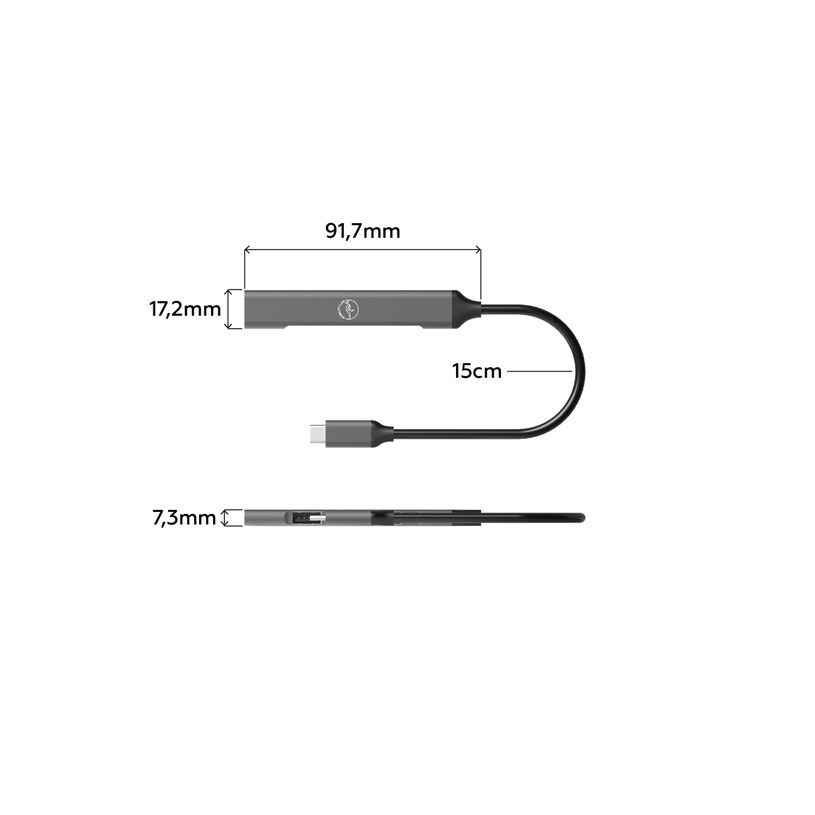 3700527312866-Mobility Lab - Hub USB-C 4 ports - gris sidéral--3