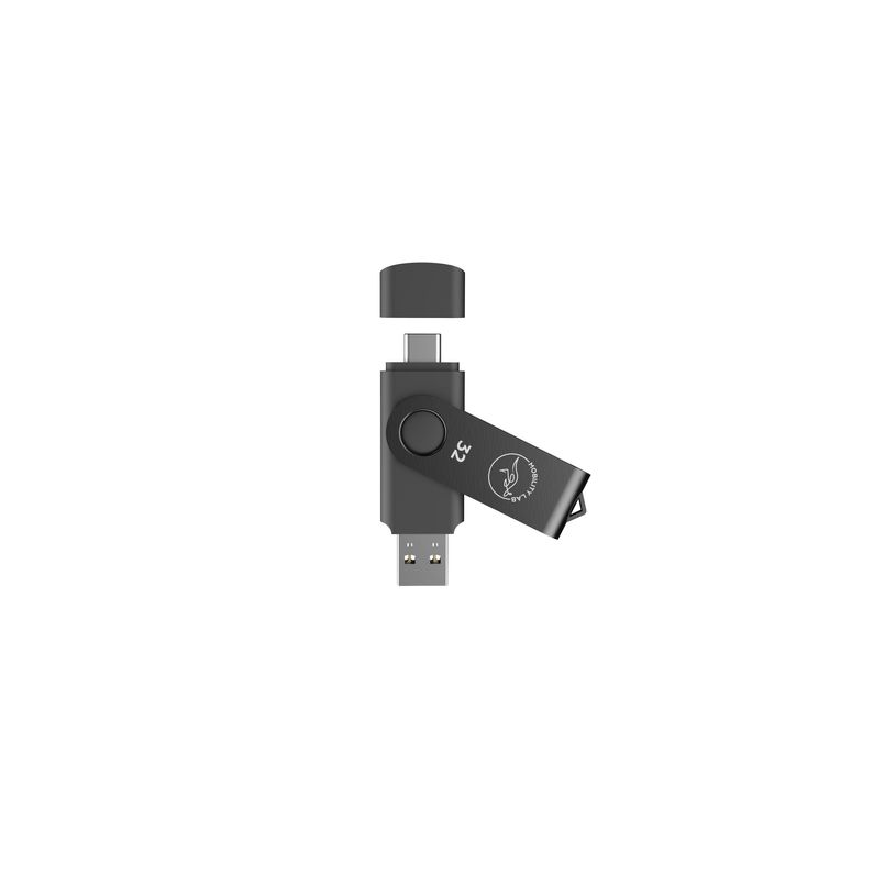 3700527312712-Mobility Lab - Clé USB & USB-C 2.0 - 32 Go - noir--0