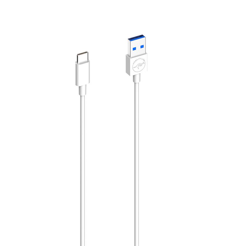 3700527308739-Mobility Lab - Câble USB vers USB-C 3.0 - 1M - blanc--1