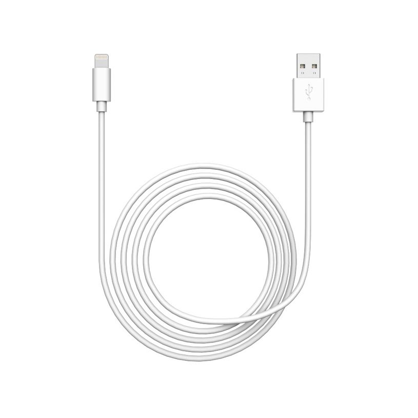 3700527308951-Mobility Lab - Câble USB-A vers lightning - 1m - blanc--2