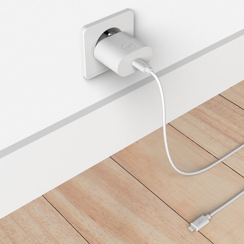 3700527312545-Mobility Lab - Chargeur + câble USB-C vers lightning - 2m - blanc--3