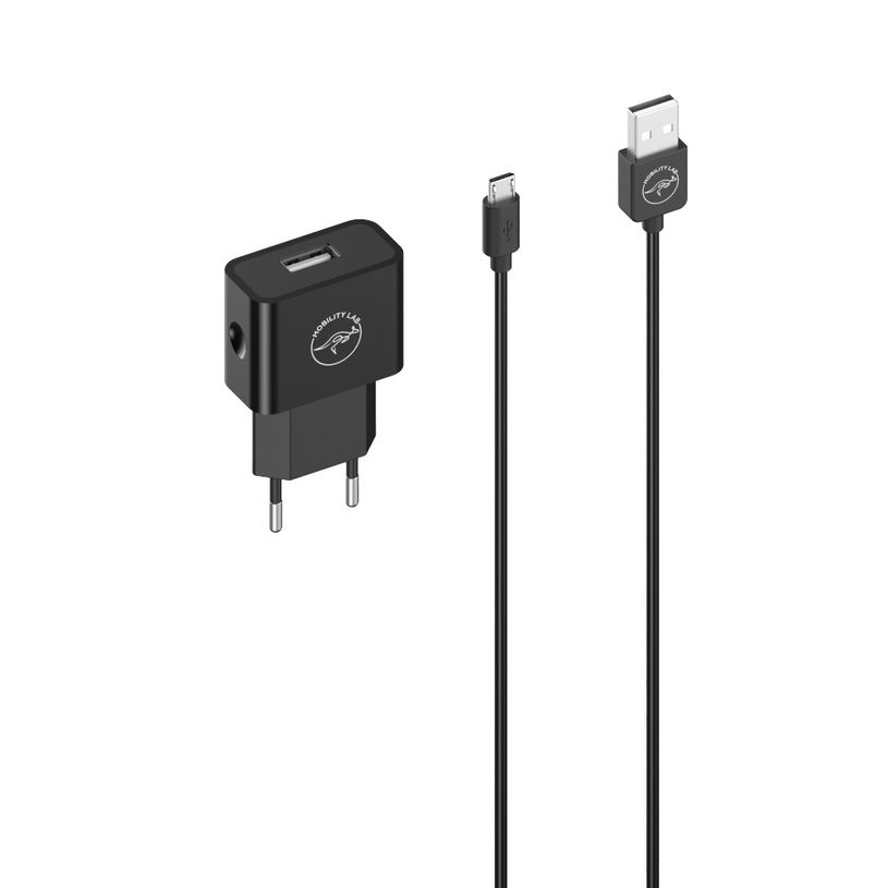 3700527311555-Mobility Lab - Chargeur + câble micro-USB/USB-A - noir--2