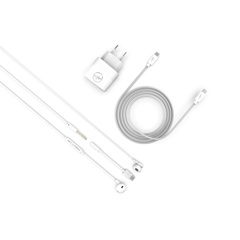 3700527307374-Mobility Lab - Pack téléphonie - chargeur + câble USB-C + écouteur + adaptaeur USB-C/jack--0