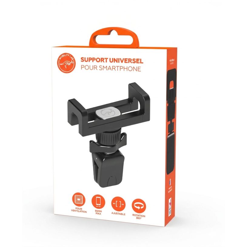 3700527312583-Mobility Lab - Support de voiture pour smartphone avec fixation sur grille aération--8