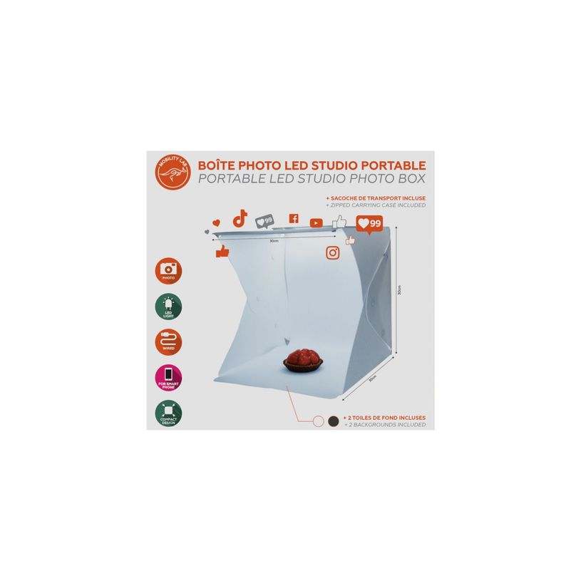 3700527305790-Mobility Lab - Boite Led studio photo - 30x30xm - blanc--3