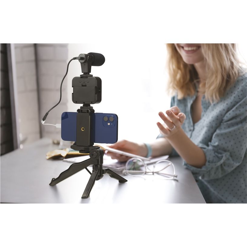 3700527305578-Mobility Lab - Kit Vlogger - Trépied + micro + lumière pour smartphone--1
