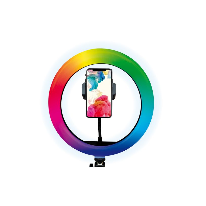 3700527305738-Mobility Lab - Anneau lumineux RGB selfie avec trepied - 10" - noir--1