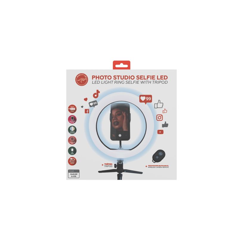 3700527304038-Mobility Lab - Anneau lumineux LED selfie avec trepied - noir--3