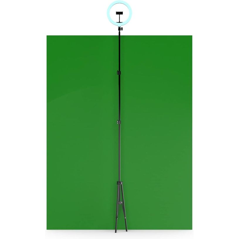 3700527305714-Mobility Lab - Pack anneau lumineux LED selfie + fond vert 2M - noir--2