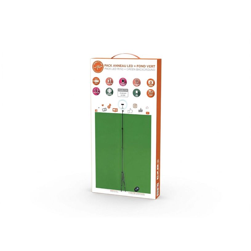 3700527305714-Mobility Lab - Pack anneau lumineux LED selfie + fond vert 2M - noir--4