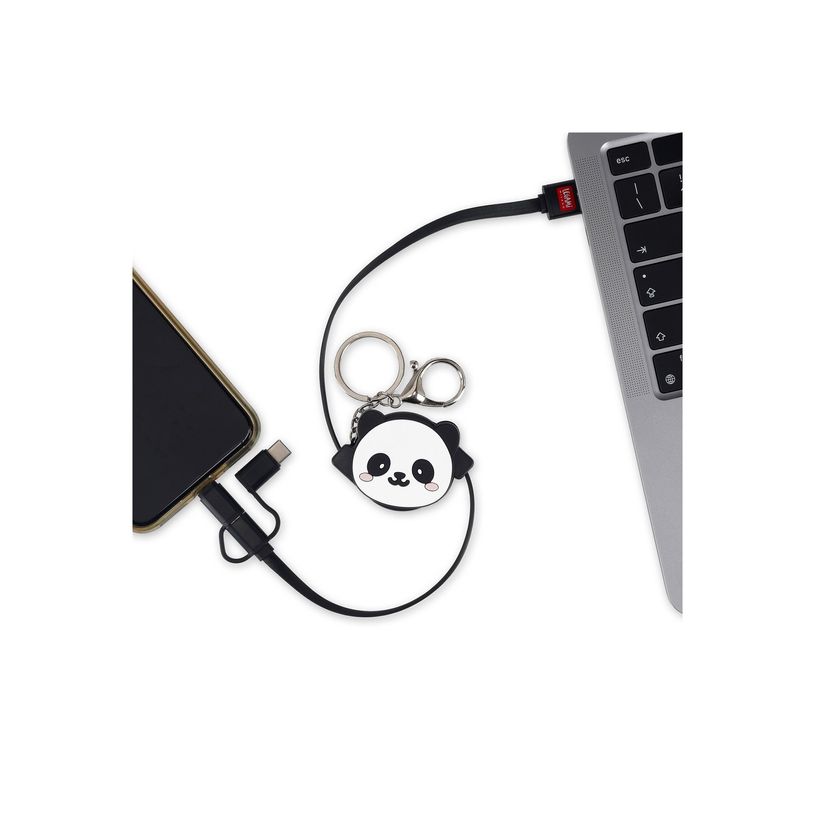 8052694011239-LEGAMI Charge 'N Roll - Câble USB - 24 pin USB-C (M) with detachable USB-C to USB-A adapter pour 24 pin USB-C, Lightning, Micro-USB de type B (M) - 2 A - 1 m -P_405232016_3-2
