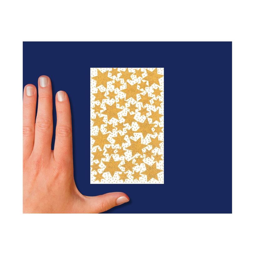 4004182522257-Avery - 86 stickers en sachet - 160x83x1 -  étoiles pailletées à 6 branches-P_405232054_2-2