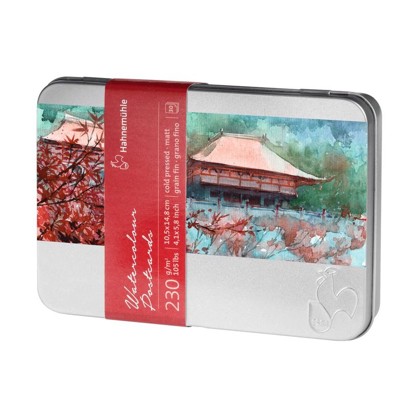 4011367105952-Hahnemühle - Carte postale aquarelle - A6 (105 x 148 mm) - 30 feuilles - blanc naturel-P_405232119_3-0