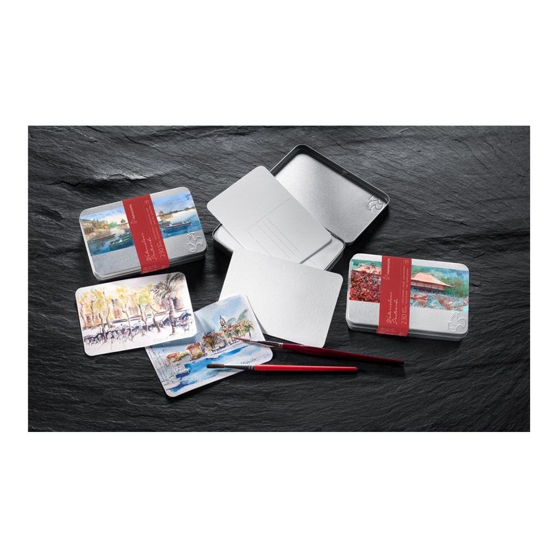 4011367500009-Hahnemühle - Carte postale aquarelle - A6 (105 x 148 mm) - 30 feuilles - blanc naturel-P_405232120_1-1