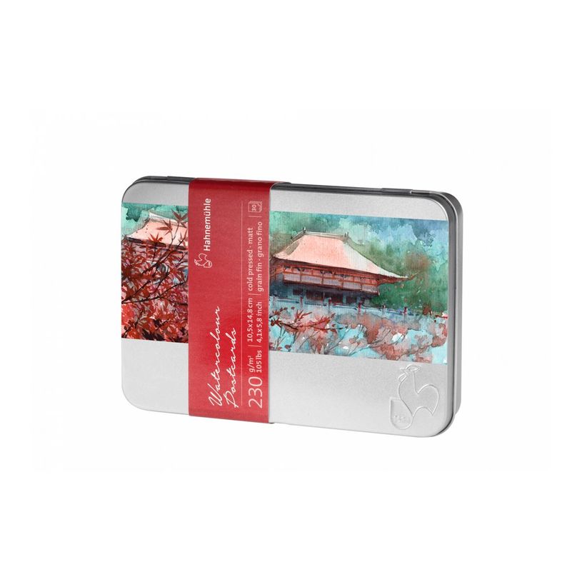 4011367500009-Hahnemühle - Carte postale aquarelle - A6 (105 x 148 mm) - 30 feuilles - blanc naturel-P_405232120_4-0