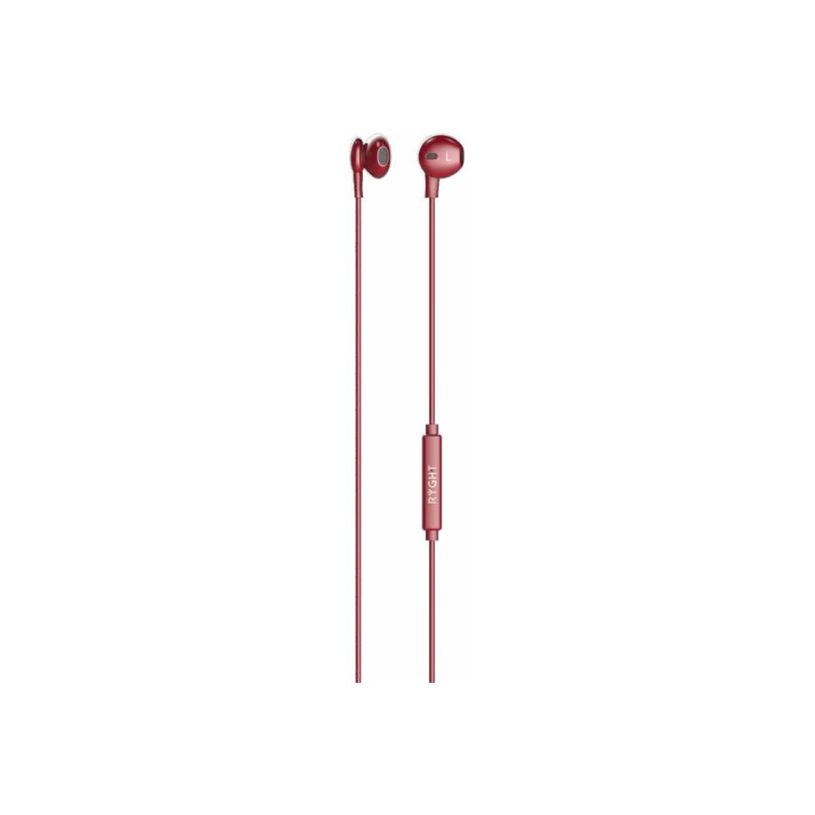 3760206482075-Ryght B-PODS - Écouteurs avec micro - intra-auriculaire - filaire - jack 3,5mm - rouge-P_405232475_1-0
