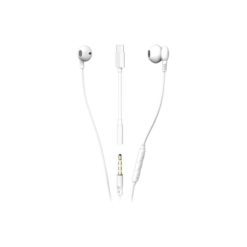 3760206483812-Ryght SALTO - Écouteurs avec micro - intra-auriculaire - filaire - jack 3,5mm - blanc-P_405232483_3-2