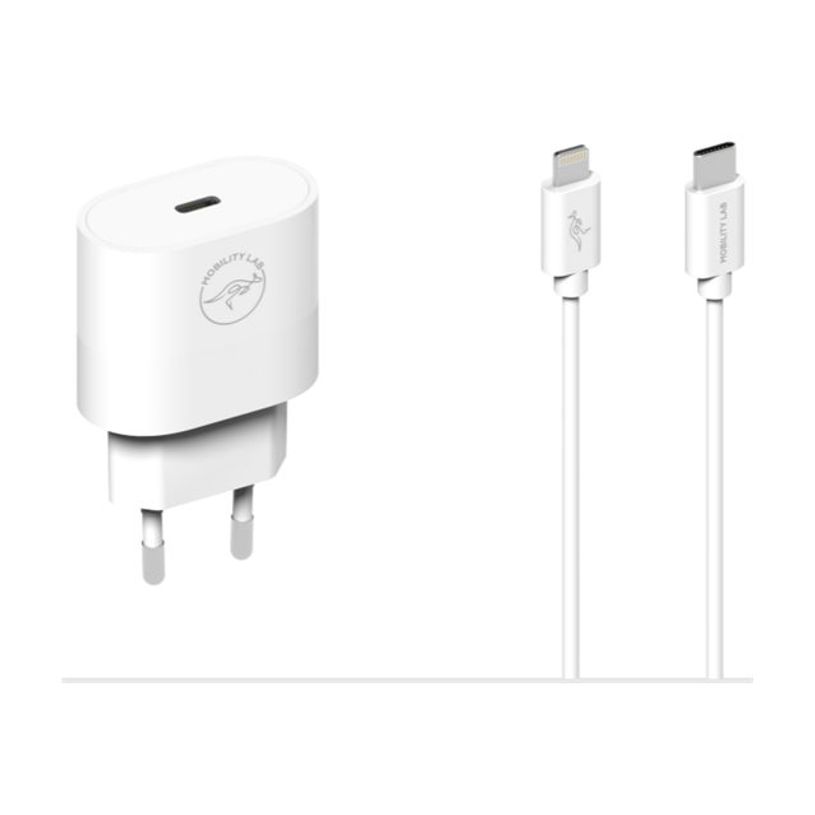 3700527312545-Mobility Lab - Chargeur + câble USB-C vers lightning - 2m - blanc-P_405232671_1-5