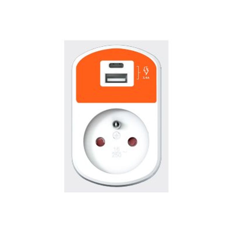 3700527307947-Mobility Lab - Prise murale + Chargeur Rapide USB-A & USB-C - blanc-P_405232690_1-6