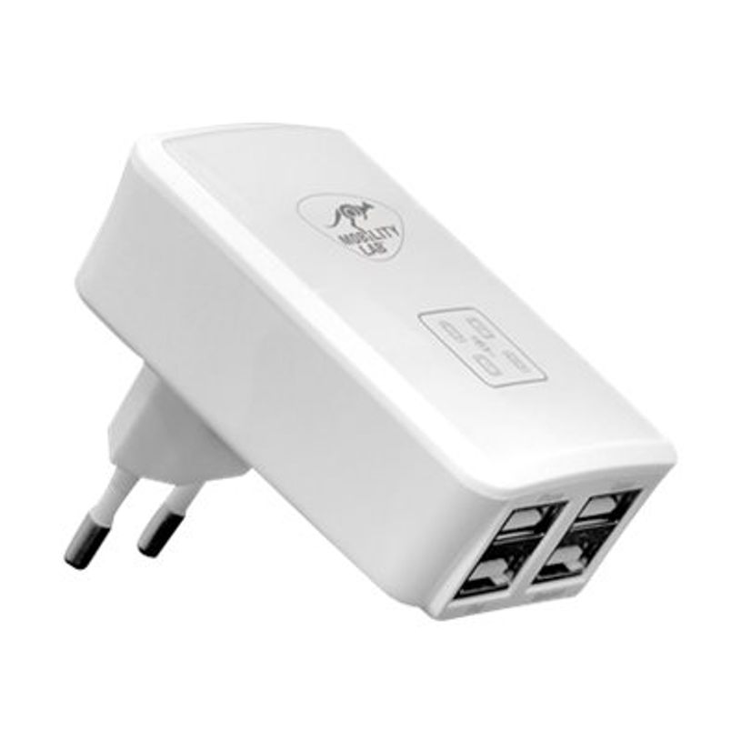 3700527306698-Mobility Lab Wall Charger - Chargeur secteur - 4 connecteurs de sortie (USB) - blanc-P_405232696_1-0