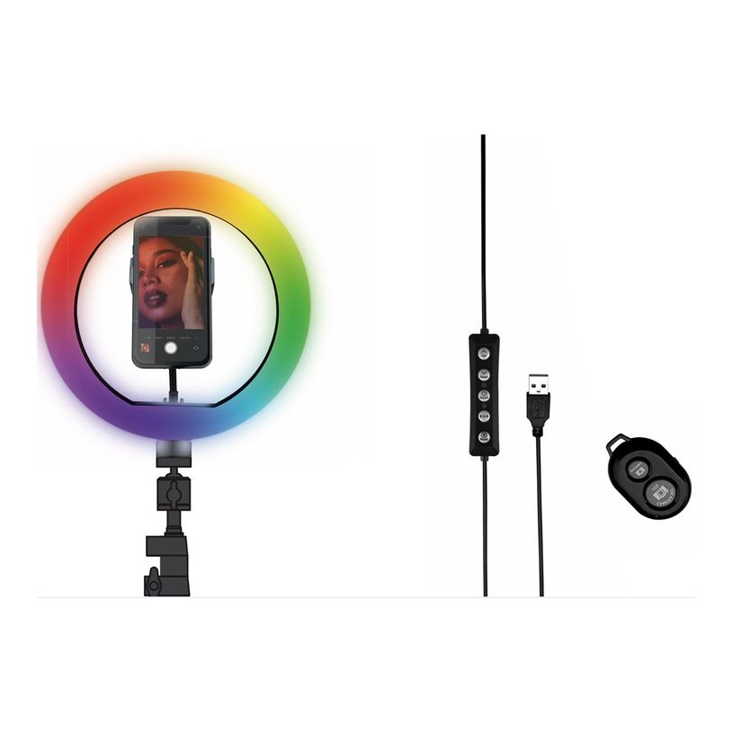 3700527305738-Mobility Lab - Anneau lumineux RGB selfie avec trepied - 10" - noir-P_405232710_1-5