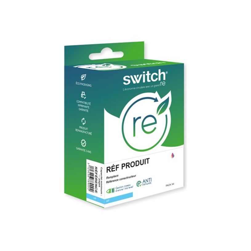 3700654270077-Cartouche remanufacturée HP 912XL - Pack de 4 - noir, cyan, magenta, jaune - Switch-P_405232751_1-0