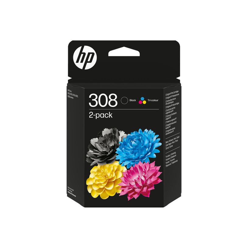 0199764688613-HP 308 - Pack de 2 - noir, jaune, cyan, magenta - cartouche d'encre originale (6L6S6UE)-P_405233056_3-15